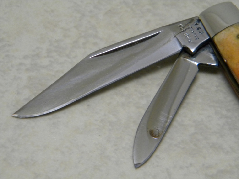 Robeson ShurEdge USA 622026 Jigged Strawberry Bone 2 Blade Jack Knife c ...