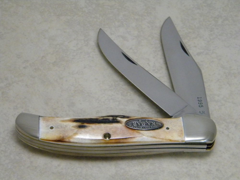 KaBar Olean NY Stag CK95 Folding Hunter Knife 1995 KABAR Knife