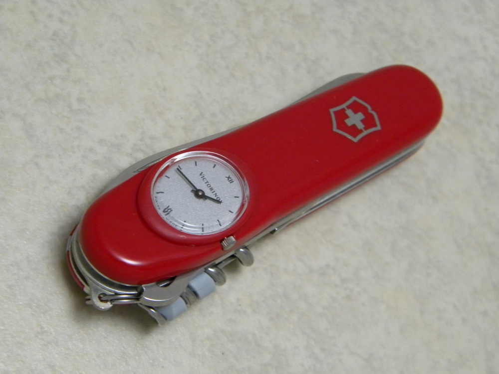 Victorinox Switzerland Stainless Rostfrei Red Time Keeper Officier