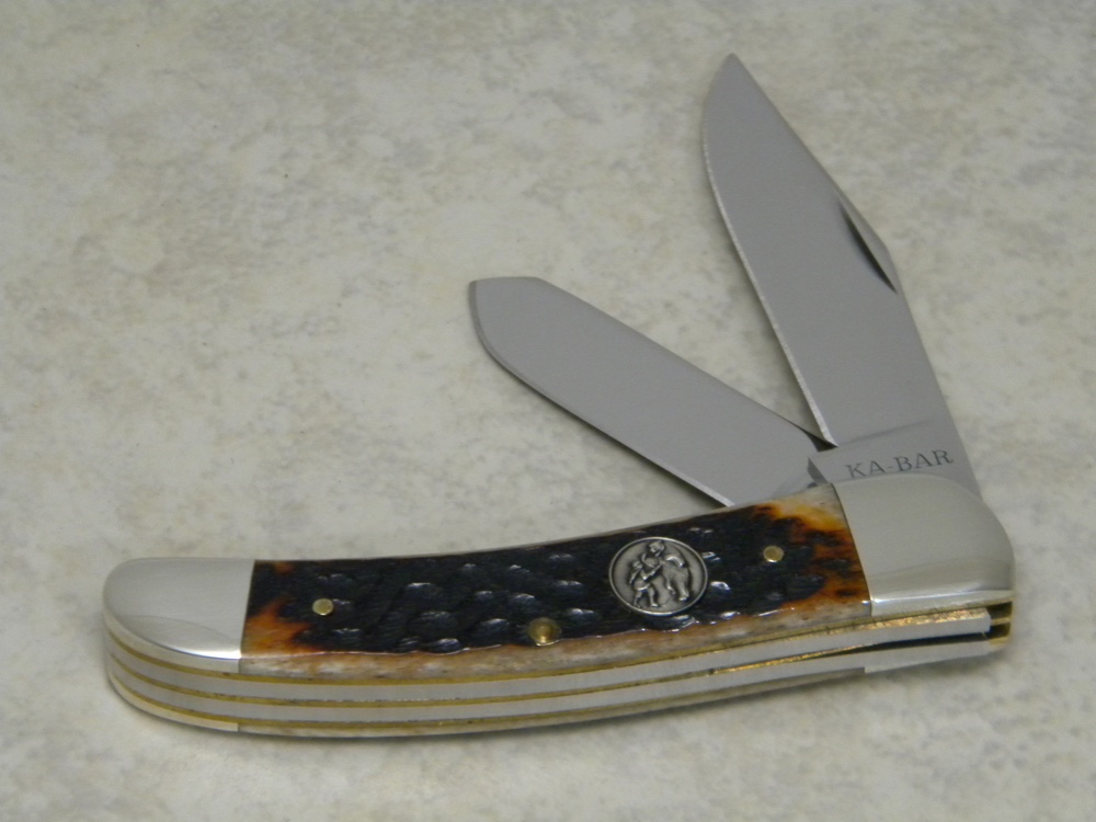 KaBar Olean NY Bone WJK91 Copperhead Knife c.1991