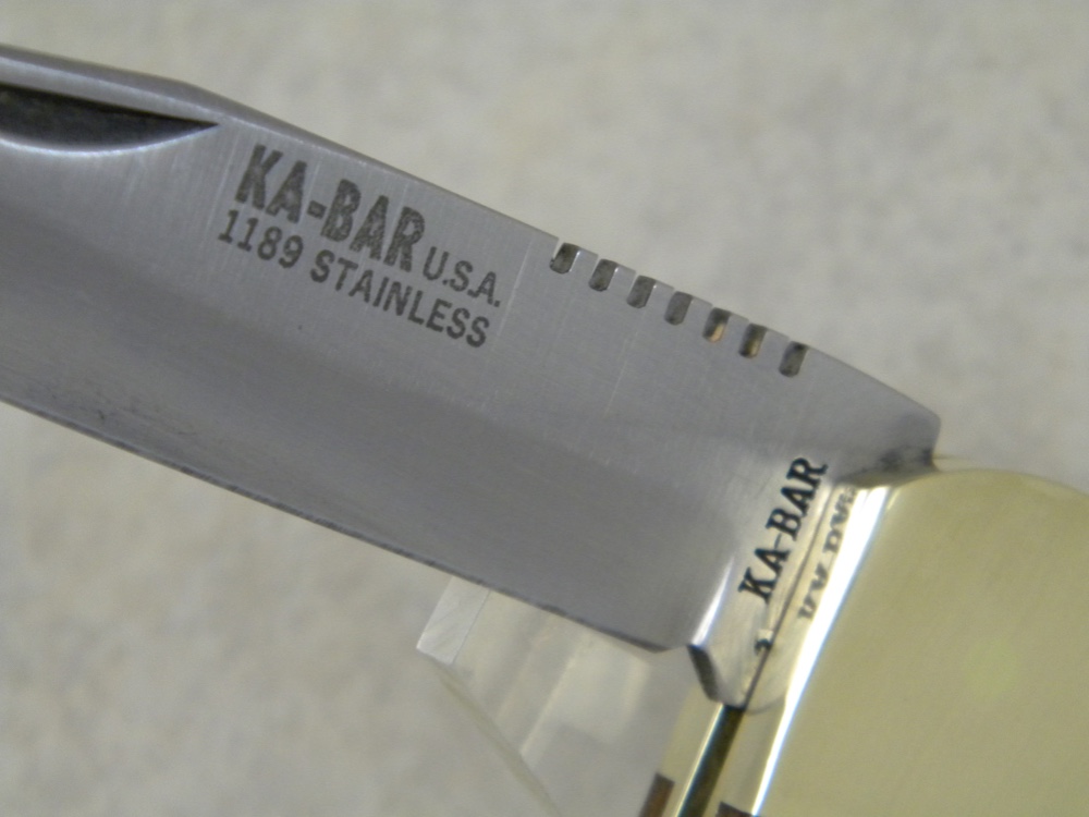 Kabar KABAR USA 1189 Stainless Wood & Brass Large Folding Hunter