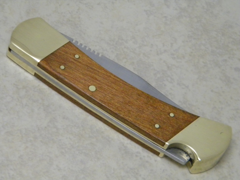 Kabar KABAR USA 1189 Stainless Wood & Brass Large Folding Hunter