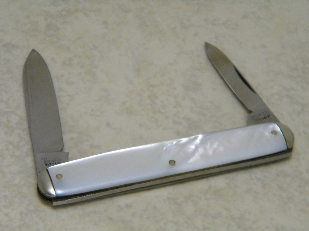 E Bruckmann Solingen Germany Pearl Equal End Pen Knife with