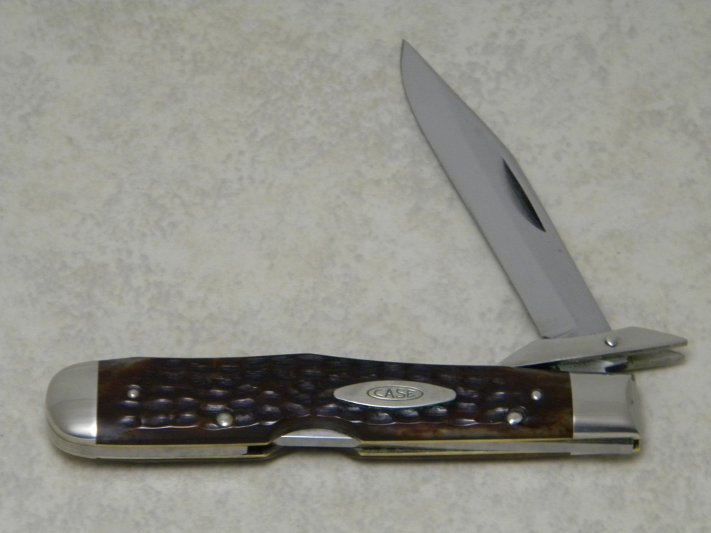 Case XX USA 8 Dot (1972) Pretty Bone 6111 1/2 Swing Guard Cheetah