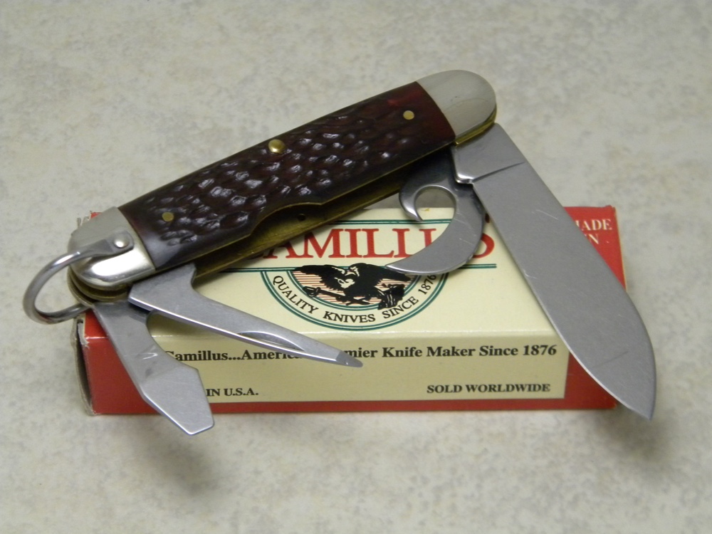 Camillus New York USA Jigged Delrin Model 99 Camp Scout Utility Knife in Box
