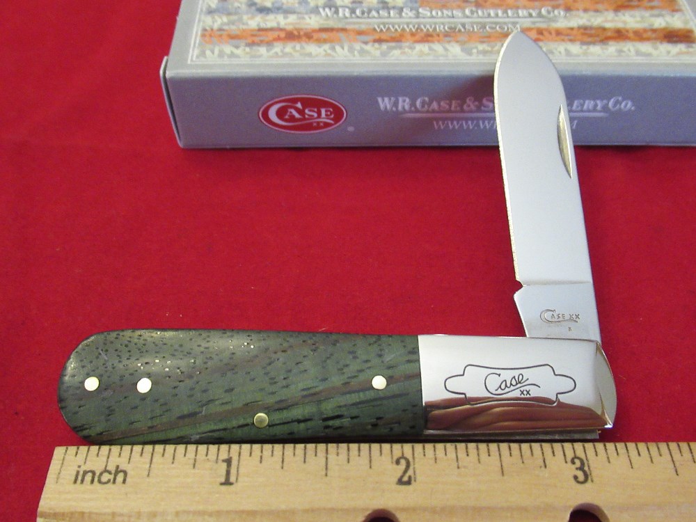 Case XX Green Zebra Wood Barlow Pattern # 71009 SS