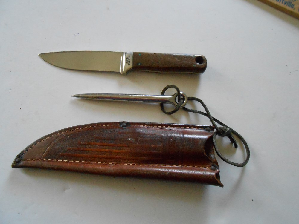 Sheffield Bowie Knife with Marlinspike & Leather Sheath