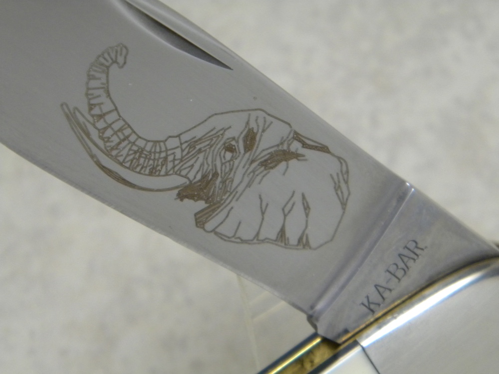 Kabar KABAR Made in USA ETN 91 Imitation Ivory Elephant Toe Sunfish