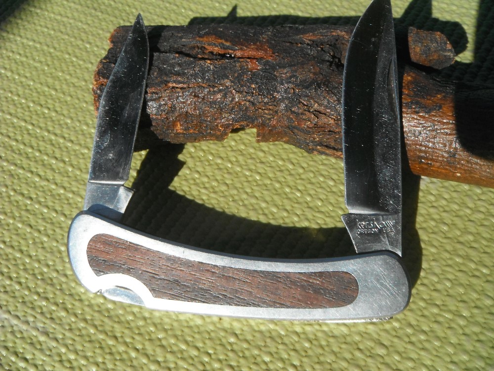 Vintage Kershaw Kai Folding Dual Blade 2050 Lockback Knife
