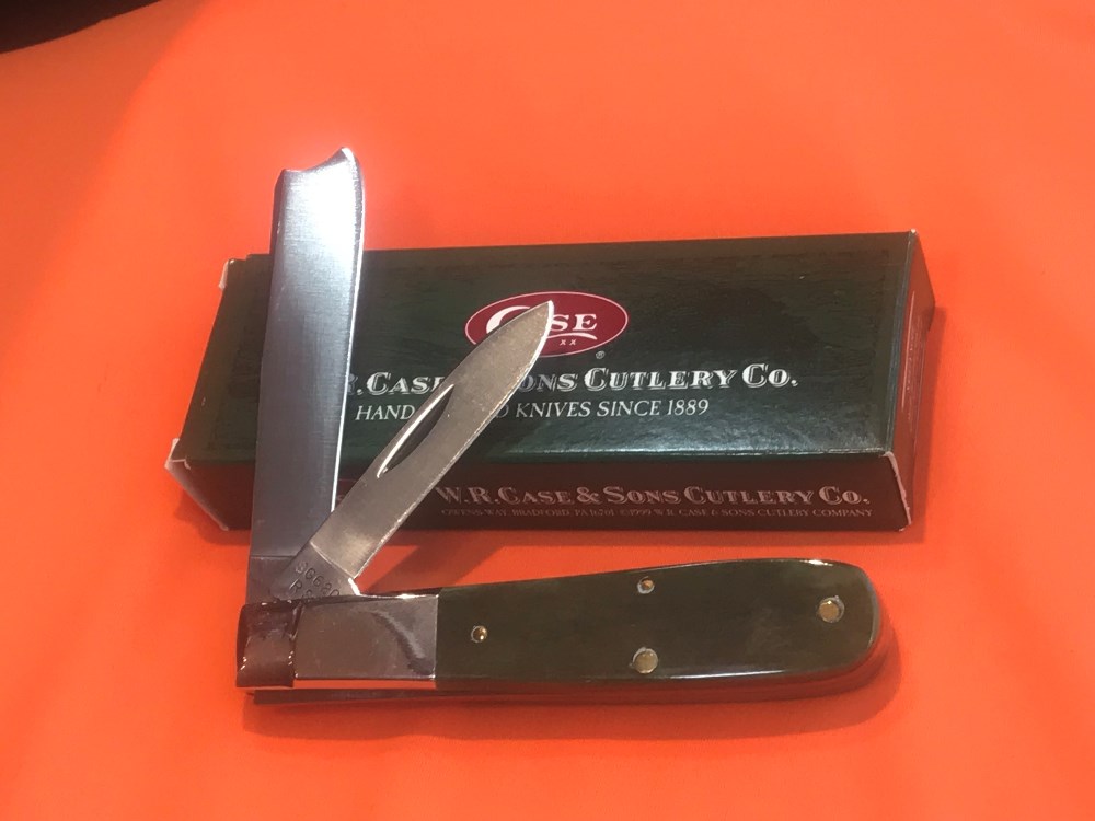 1981 Case xx Razor Barlow Knife w Great Green Bone Handles -MDL