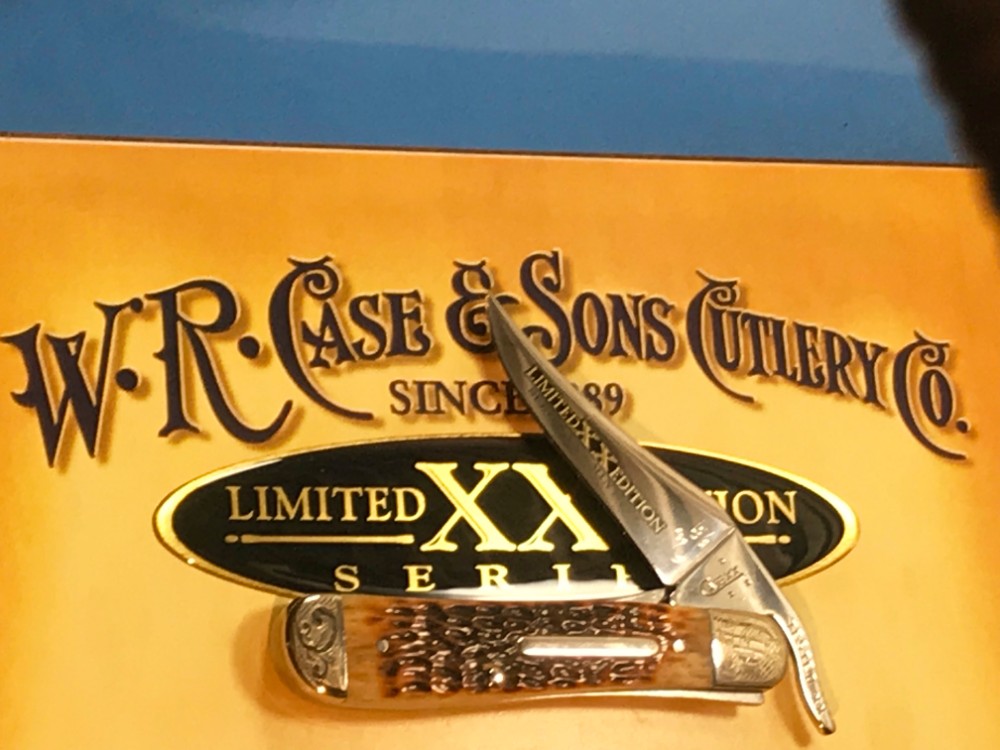 Case xx RussLock Knife (61953L SS) Molasses Brown Bone Handles +