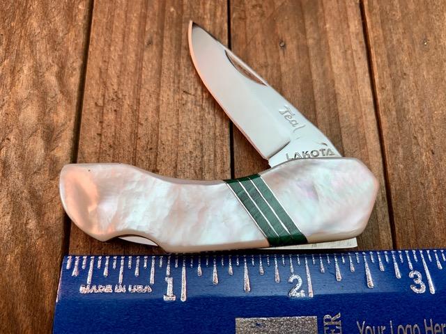 Lakota Seki Japan Moki Teal by ~ Made Limited Lockback Folding Ne
