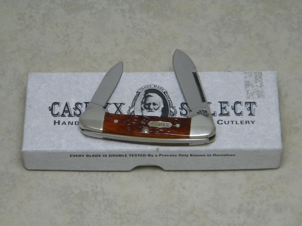 Case XX Select USA 62132 Bone Baby Butterbean Mini Canoe Knife in Box c
