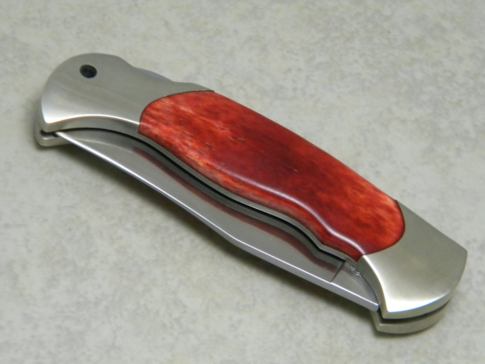 Boker Solingen Germany Stainless Tree Brand Classic Red Bone 2006 Lockback  Knife in Box