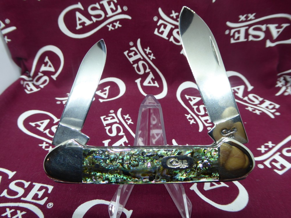 82131 SS Case Canoe Knife, smooth genuine Abalone, 97