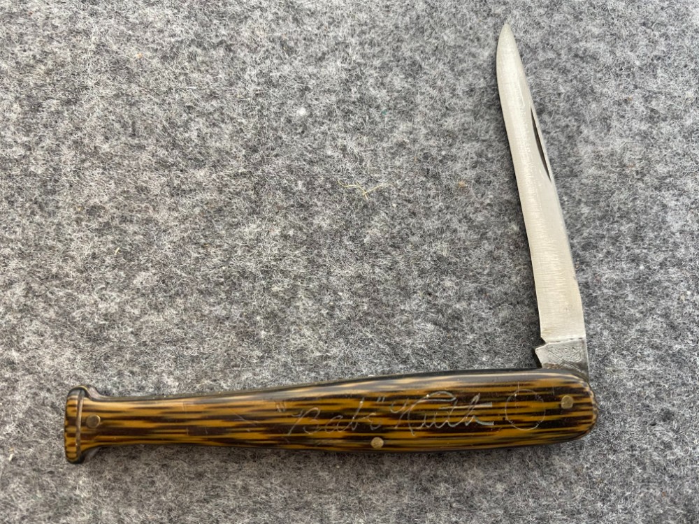 SWORD BRAND BABE RUTH BASEBALL BAT Figural Knife