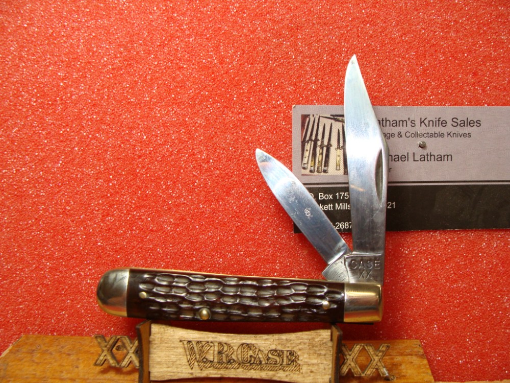 CASE XX 1940-64 JACK KNIFE 6214 1/2 BROWN BONE HANDLES