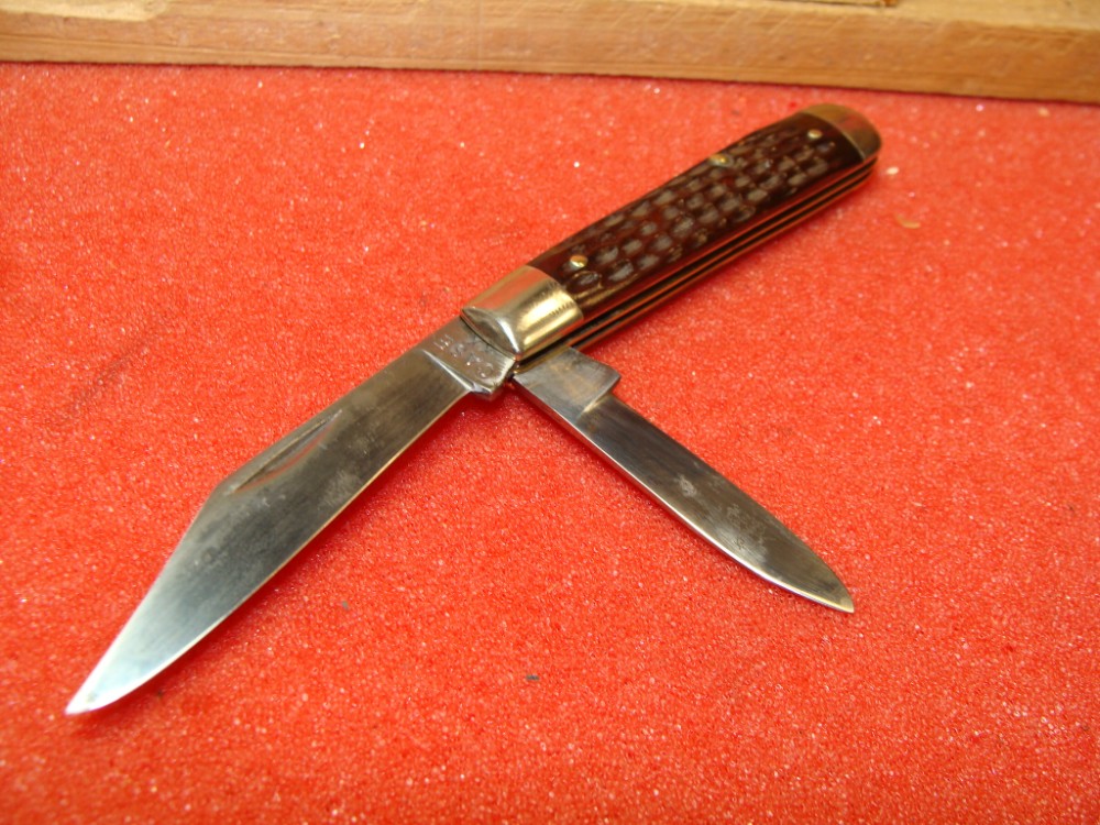 CASE XX 1940-64 JACK KNIFE 6214 1/2 BROWN BONE HANDLES