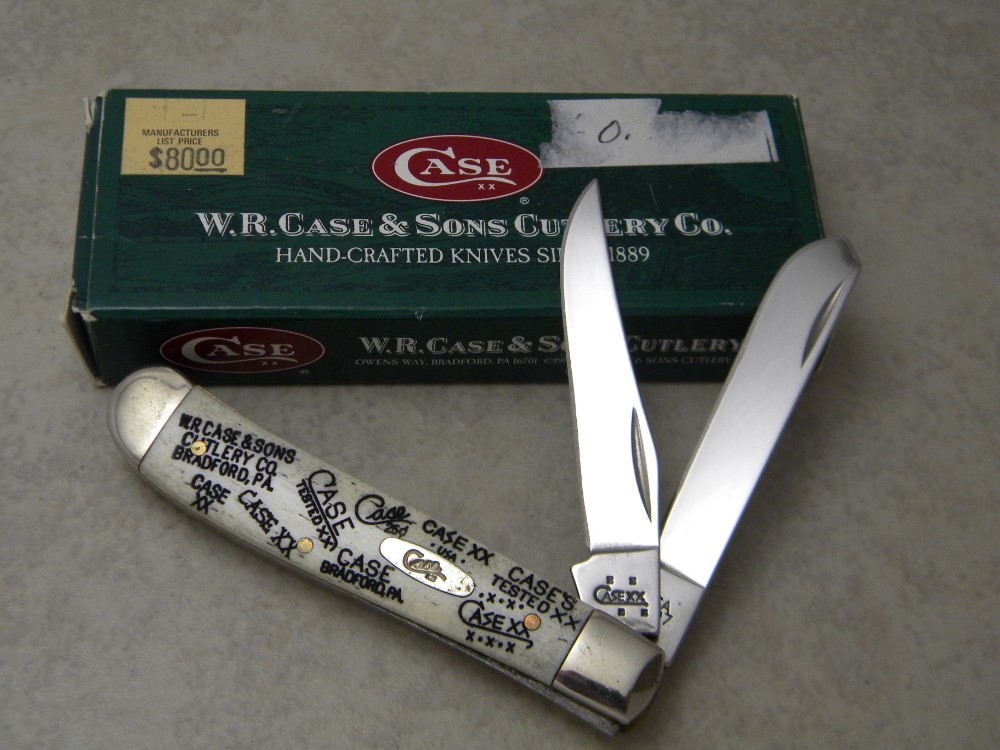 Case XX USA 6207 Laser Engraved Natural Bone Mini Trapper Knife