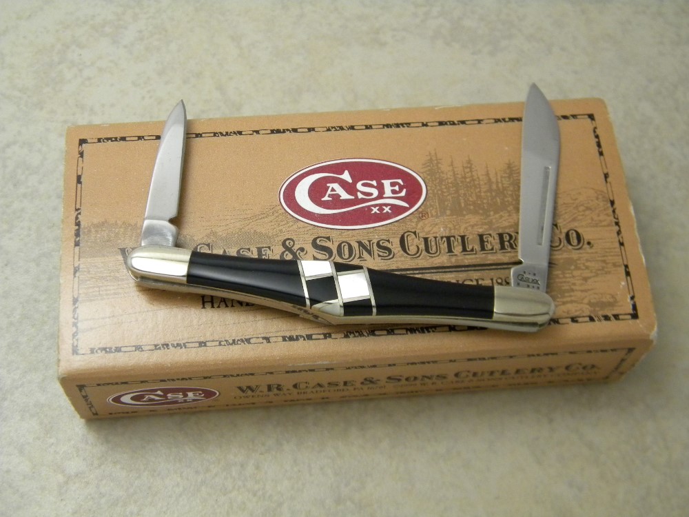Case XX USA 7 Dot Black with Pearl Inlay EX2156 Tuxedo Knife NIB
