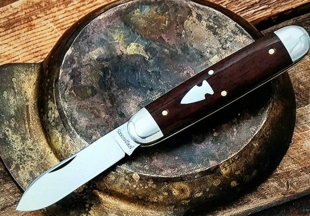 NORTHWOODS INDIAN RIVER JACK CAMEL BONE KNIFE,GEC SFO,NEW 2020 Free