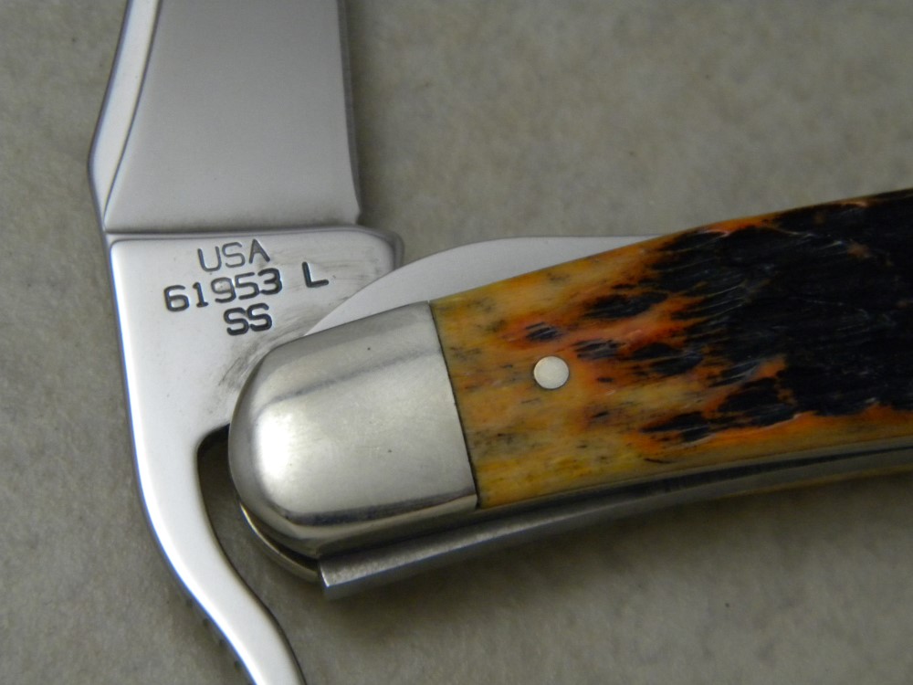 Case XX USA 2000 Autumn Peachseed Bone 61953L SS Russlock Knife in Box