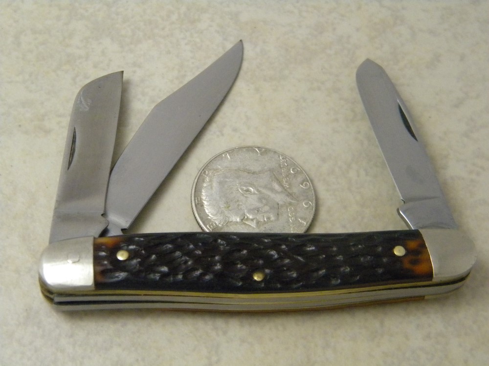 Kutmaster Utica NY USA Jigged Delrin Large Stockman Knife