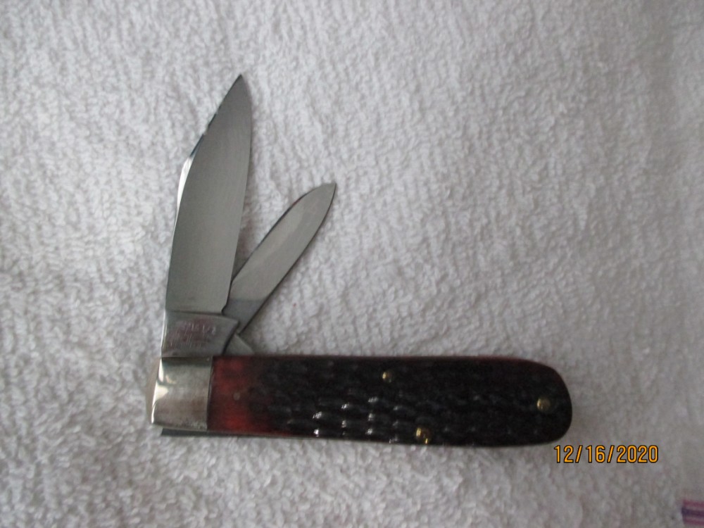 CASE XX, 6216 1/2, RED JIGGED BONE BAREHEAD JACK, 3 3/8 INCHES