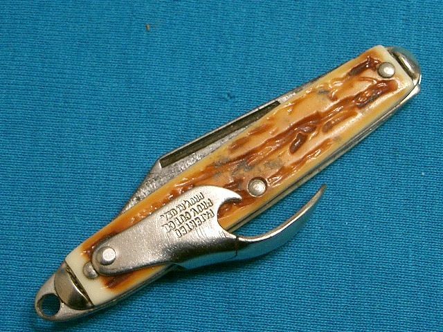 VINTAGE USA PROV CUT CO RI USA CAN OPENER FOLDING POCKET JACK PEN