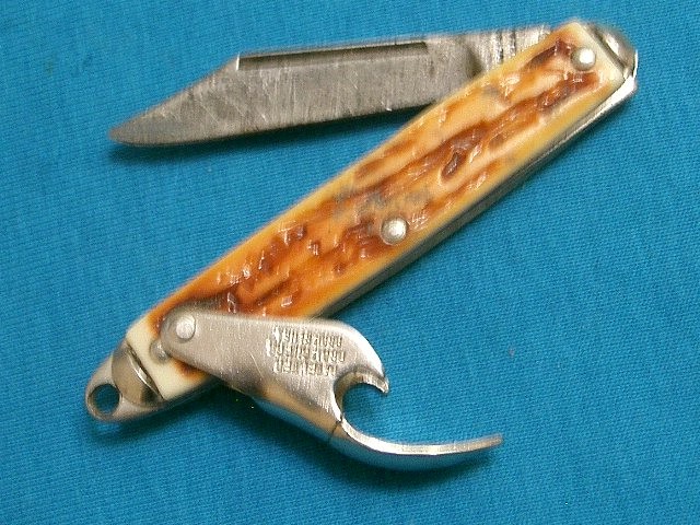 VINTAGE USA PROV CUT CO RI USA CAN OPENER FOLDING POCKET JACK PEN