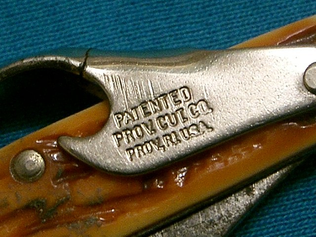 VINTAGE USA PROV CUT CO RI USA CAN OPENER FOLDING POCKET JACK PEN