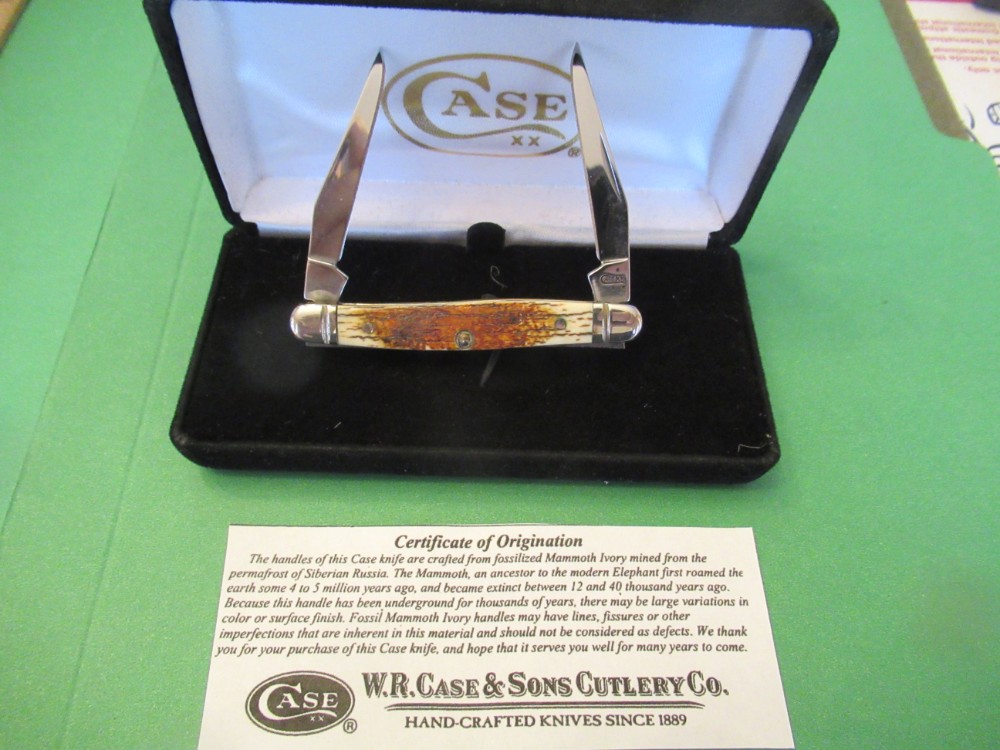 Case XX 2007 Fossilized Mammoth Ivory Tiny Muskrat