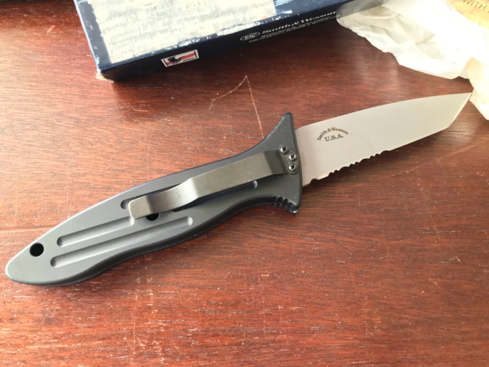 Smith & Wesson 1250 Chisel Ground Tanto, Etched on Blade "U.S. Army