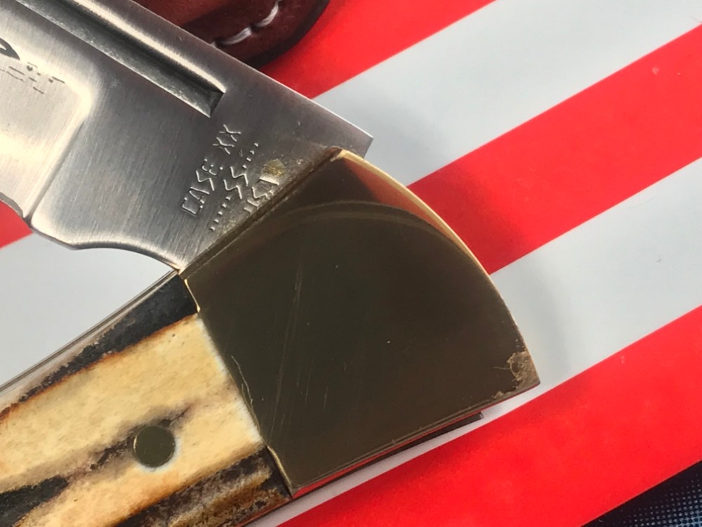 Vintage 1981 Case xx Hammerhead Shark Folding Hunter Knife w Sheath