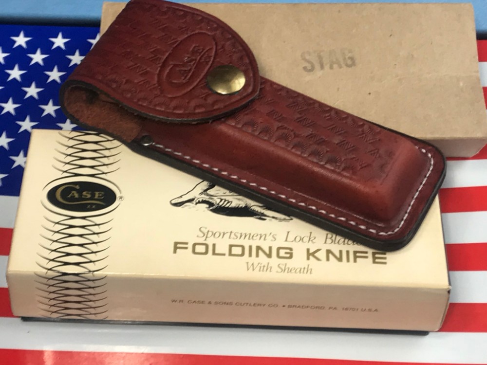 Vintage 1981 Case xx Hammerhead Shark Folding Hunter Knife w Sheath