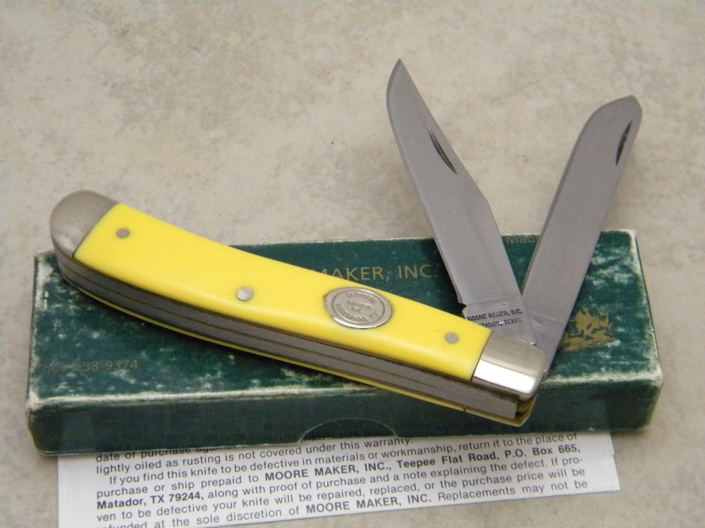 Moore Maker, Inc. Matador, TX USA (Queen Cutlery) 3201 Trapper Knife NIB