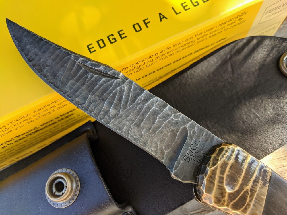 Buck 110 knife Custom Ghostown fully chipped and antiqued