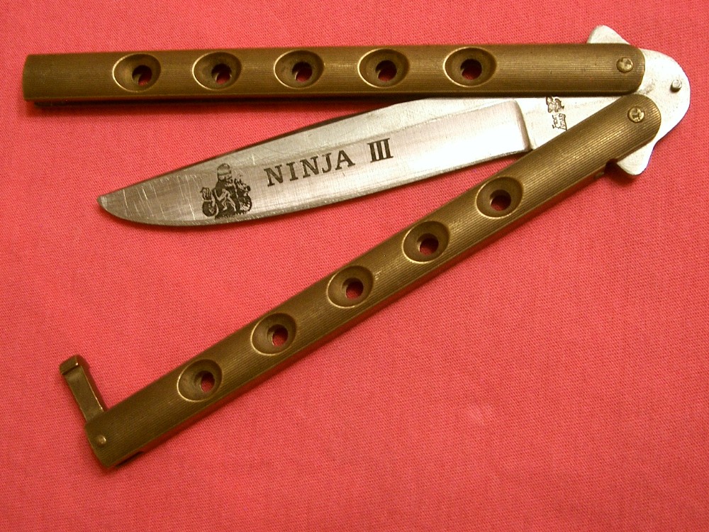 FROST CUTLERY JAPAN NINJA 3 BUTTERFLY BALISONG POCKET KNIFE FLIPPER