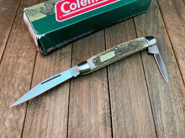 Coleman - ◯jin品◯ detachable stobe445A700J Coleman Seki Japan Made Stag Half Whittler