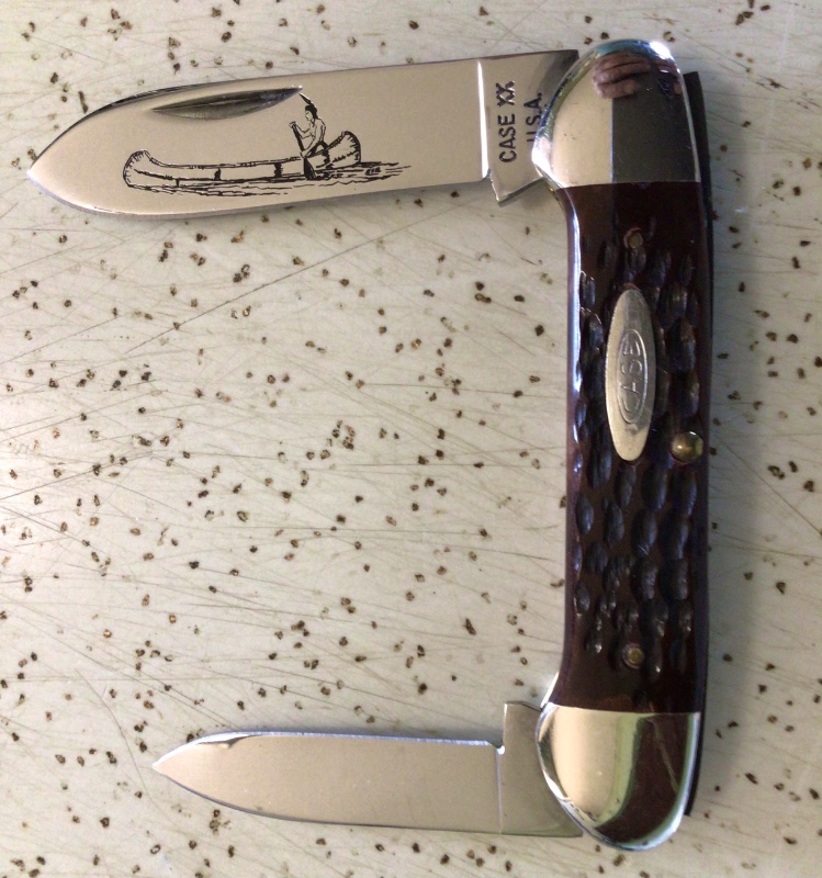 VINTAGE BONE CASE XX 62131 1976 CANOE POCKET KNIFE / BEAUTIFUL