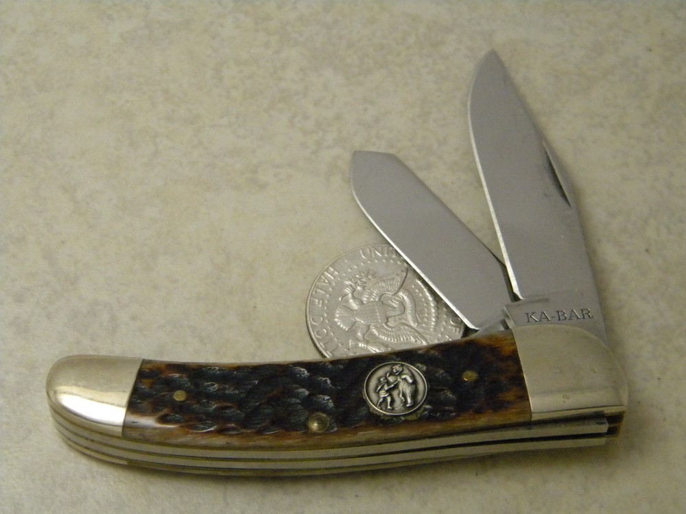 KaBar Olean NY Bone WJK91 Copperhead Knife c.1991