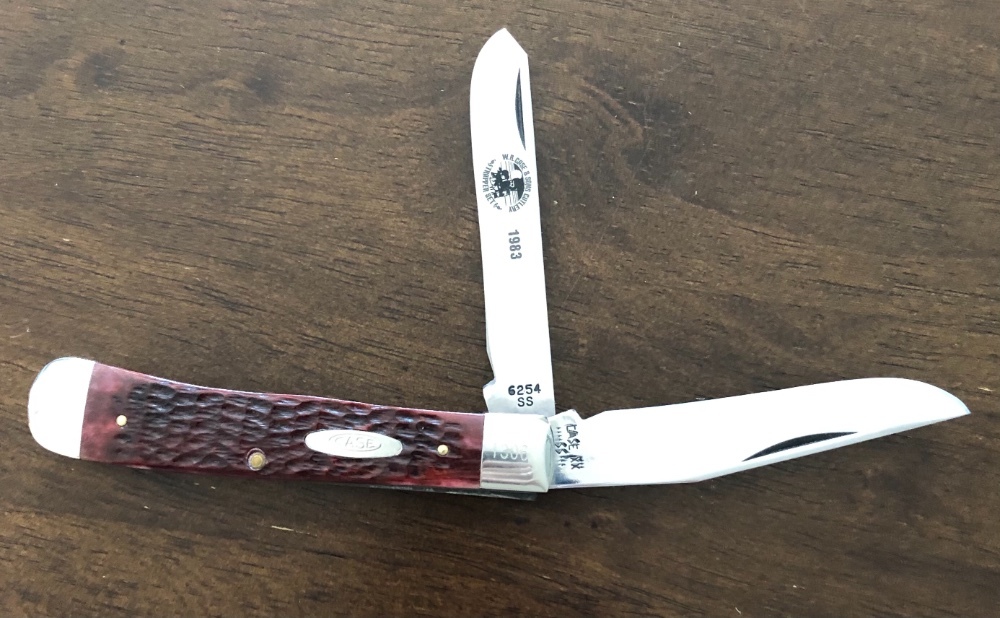 1983 Case XX - 6254 SS Trapper Knife - New Grind Blades - 4 1/8