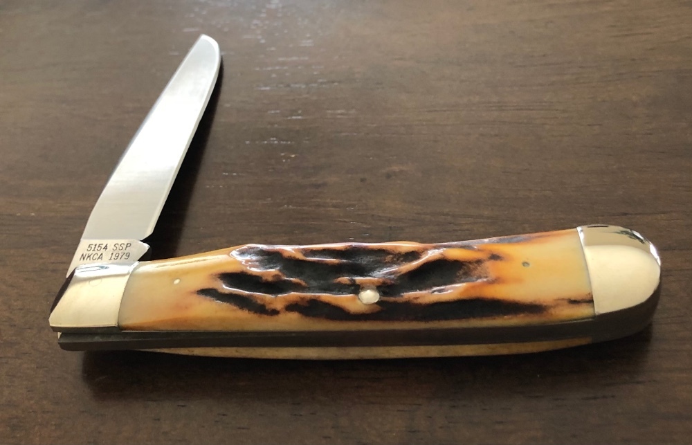 1979 Case XX - Genuine Stag 5154 SSP NKCA Trapper Knife - 4 1/8