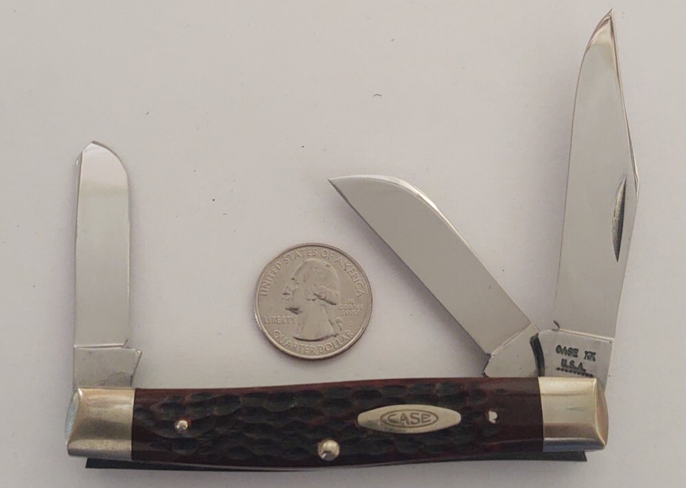 Case XX USA 6392 9 Dot 1971 Red Bone Stockman