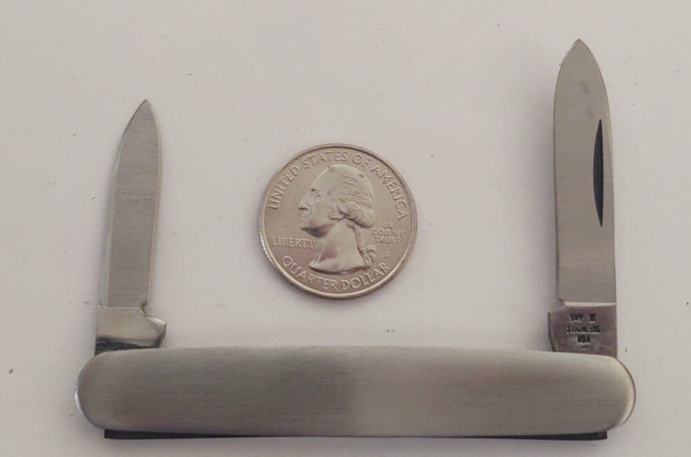 Case XX USA STAINLESS M279 SS 2 Dot 1978 Stainless Pen Knife