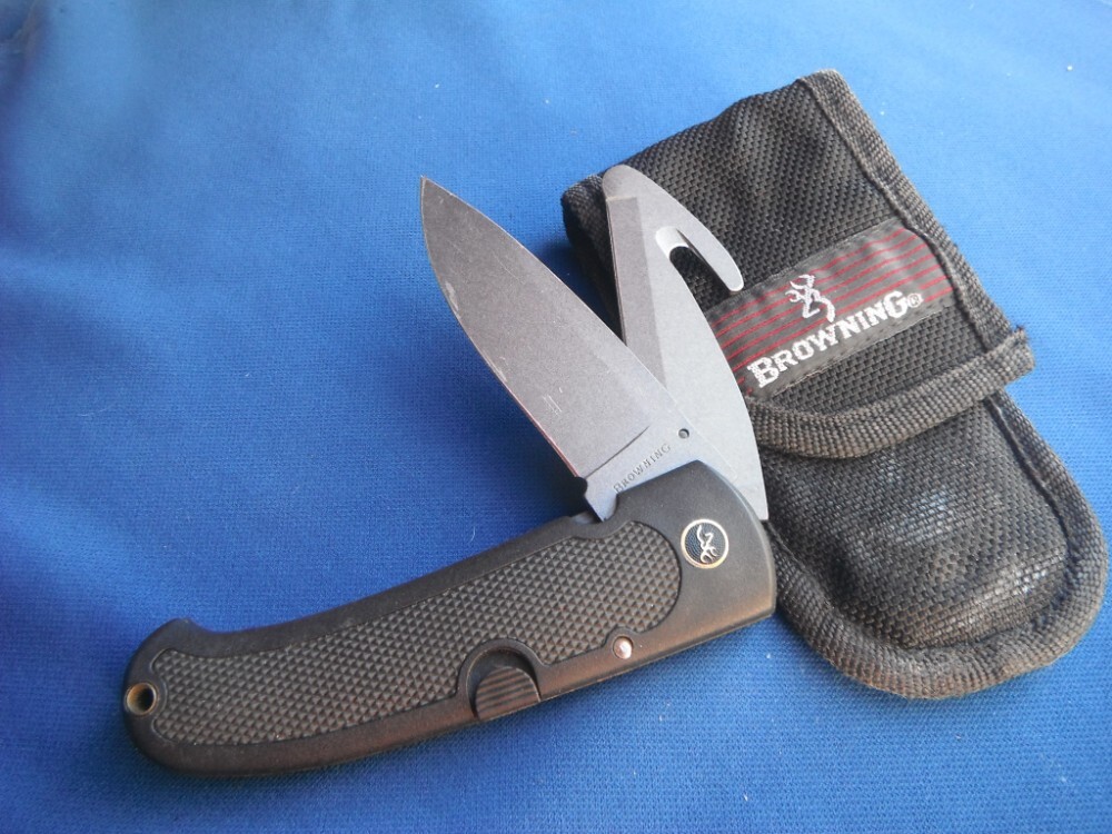 JAPAN BROWNING MODEL 608 KODIAK KNIFE folding pocket knife WITH SHEATH