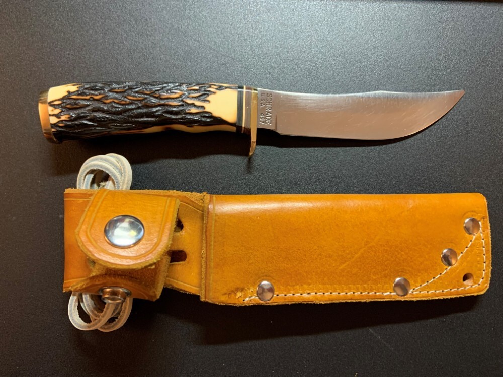 Schrade 497 Fixed Blade Knife 49er Bench Made series PRICE