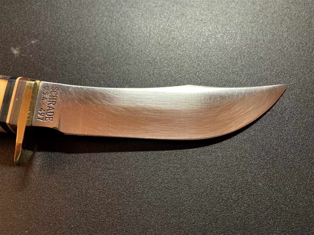 Schrade 497 Fixed Blade Knife 49er Bench Made series PRICE
