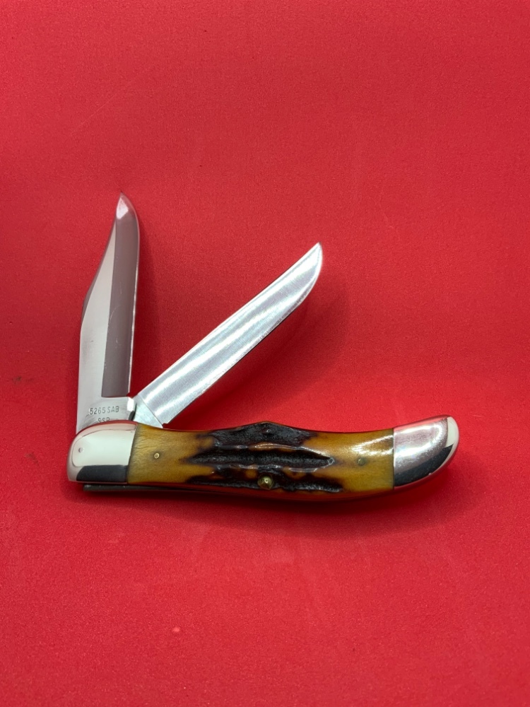 Case XX 5265 SAB SSP Blue Scroll 1977 Stag Folding Hunter