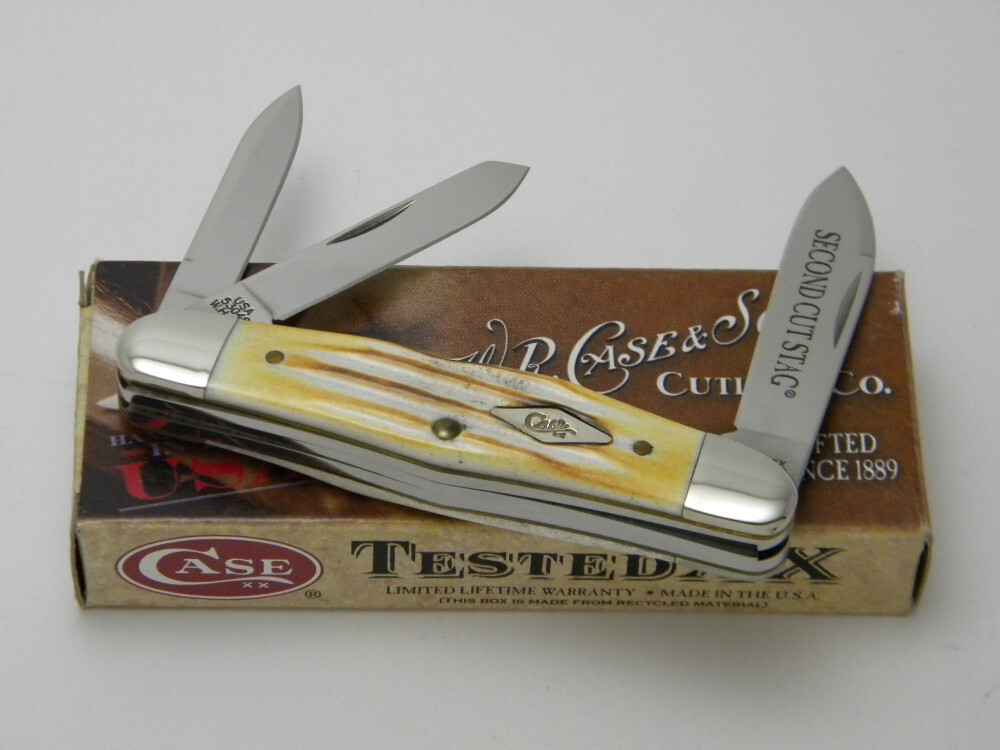 Case XX USA 53046 2009 Second Cut Stag Humpback Whittler Knife in Box